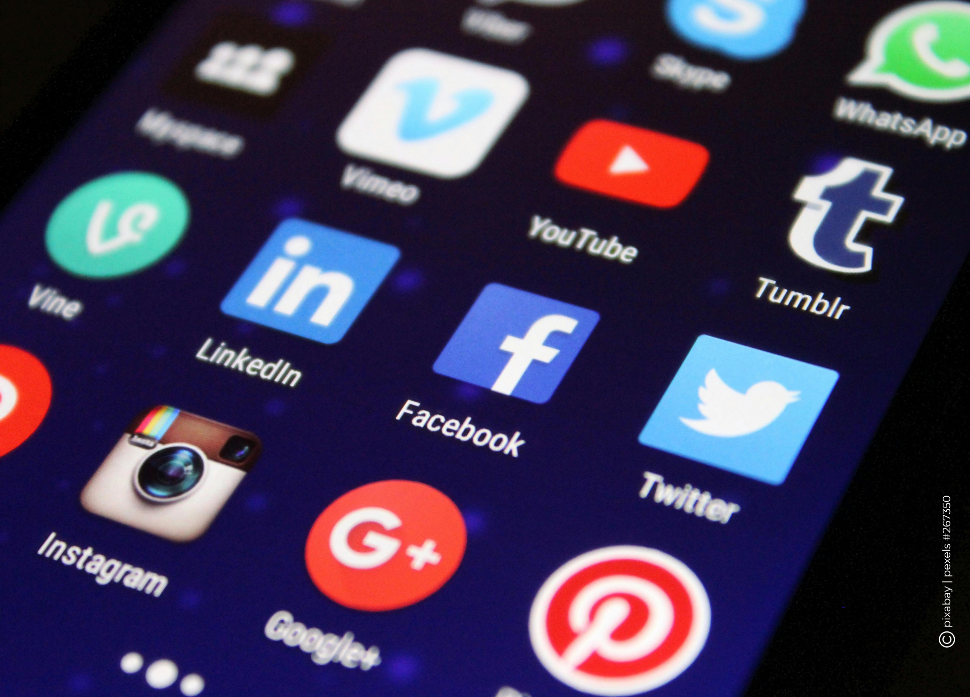 App Icons auf einem Handydisplay